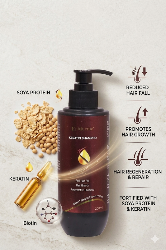 Keratin Shampoo for Hair Fall Control | Aragan Oil & Hydrolyzed Keratin